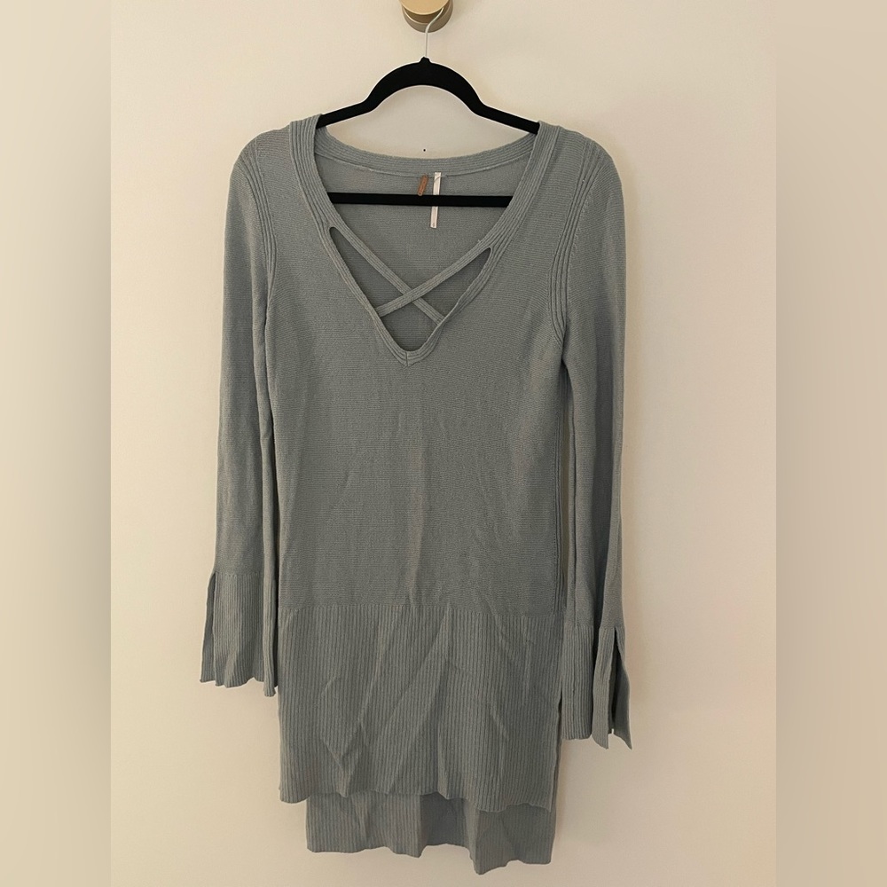 Free People Tunic - Blue/Grey - S